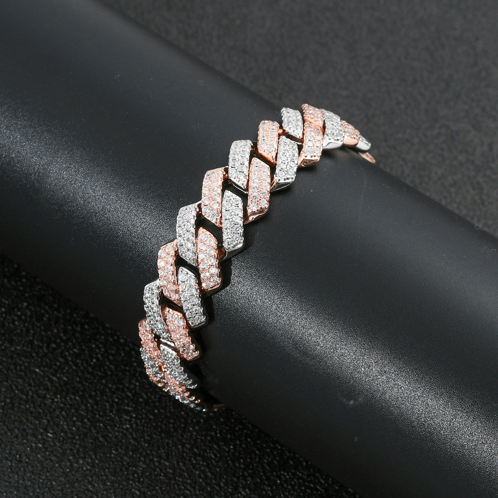 Hip Hop Cuban Link Copper Bracelet for Men