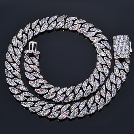 20 mm Wide Pave Cuban Copper Necklace with Cubic Zirconia - CHA354 product image