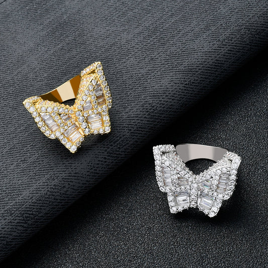 Hip Hop Light Luxury Four Leaf Clover Cubic Zirconia Bracelet for Men and Women