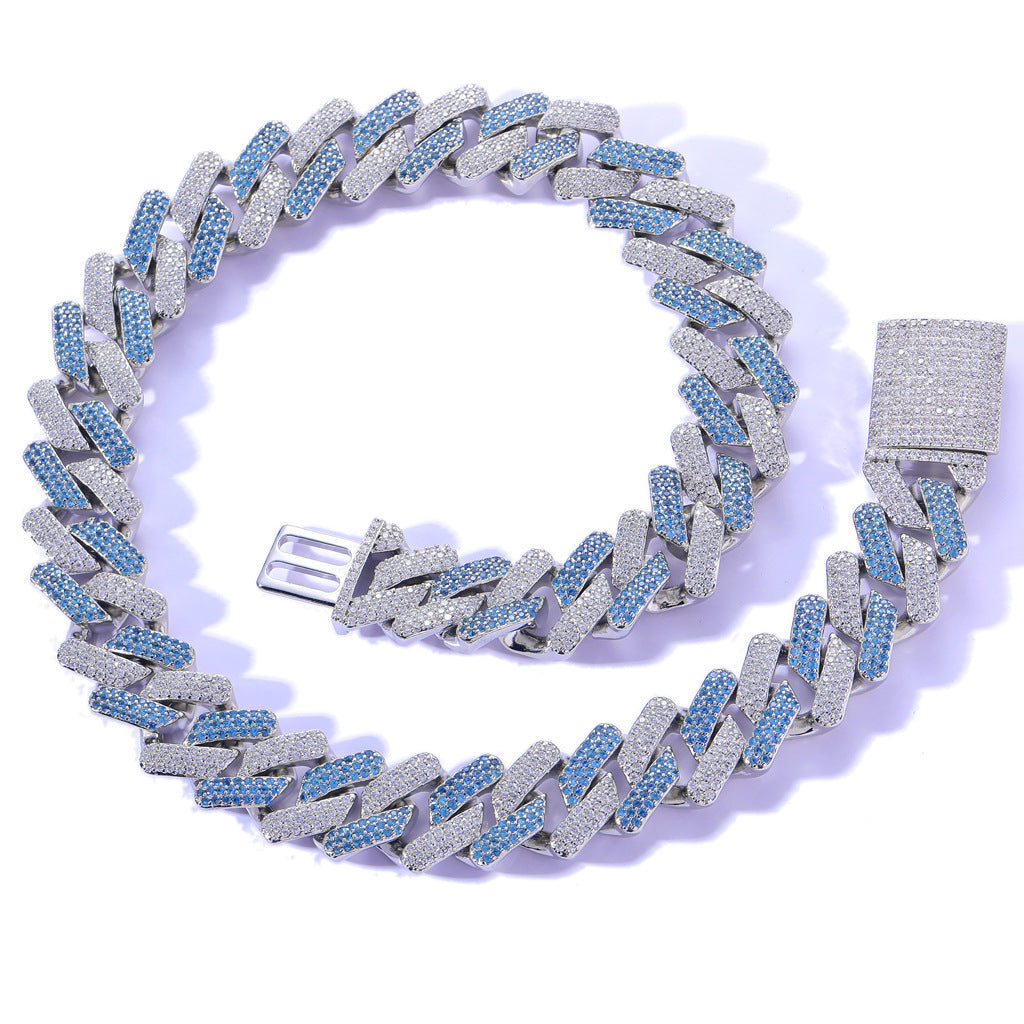 Hip Hop Light Luxury Cuban Link Cubic Zirconia Necklace for Men