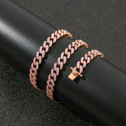 Hip Hop Minimalist Cuban Link Copper Necklace for Men and Women