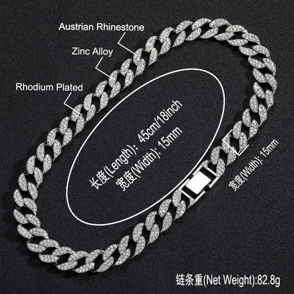 Hip Hop Cuban Link Alloy Necklace for Men
