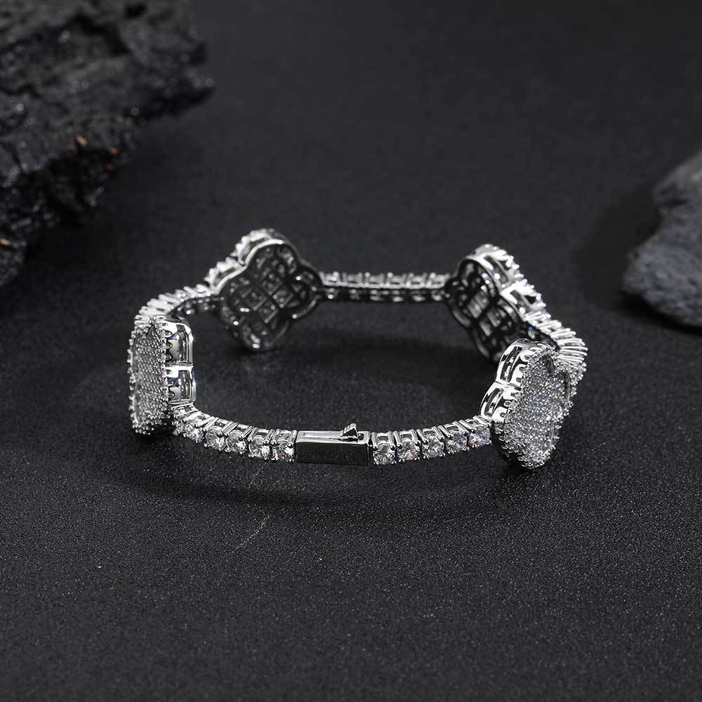 Clover CZ Tennis Copper Bracelet in Selectable Colors and Sizes - CHA281 product image