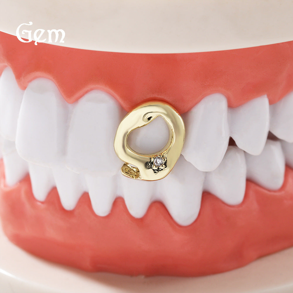 Hip Hop Copper Tooth Grill Charm for Women and Teen Girls, Trendy Gold or Silver Statement Dental Jewelry 2026