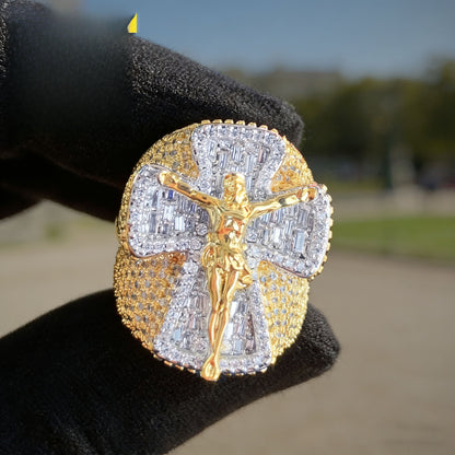 Iced Out Angel Statement Ring