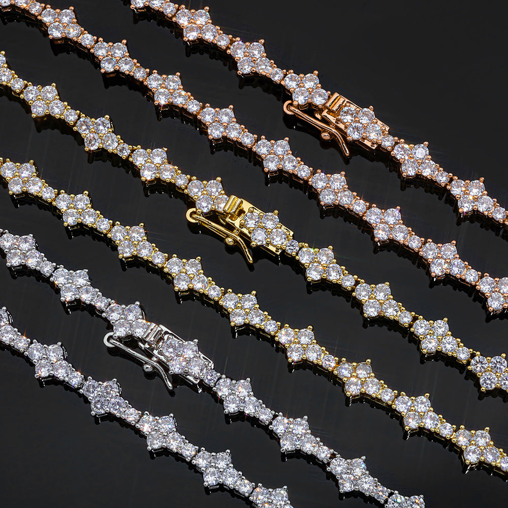 6.5 mm Cluster CZ Tennis Copper Necklace or Bracelet - CHA203 product image