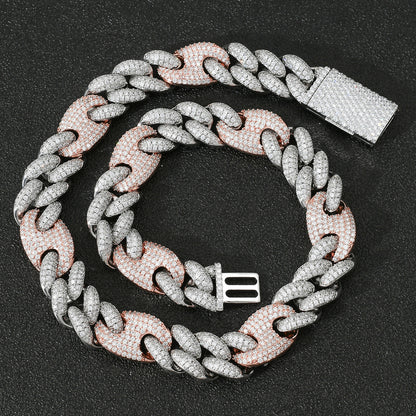 Hip Hop Cuban Link Cubic Zirconia Necklace for Men