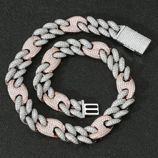 Hip Hop Cuban Link Cubic Zirconia Necklace for Men