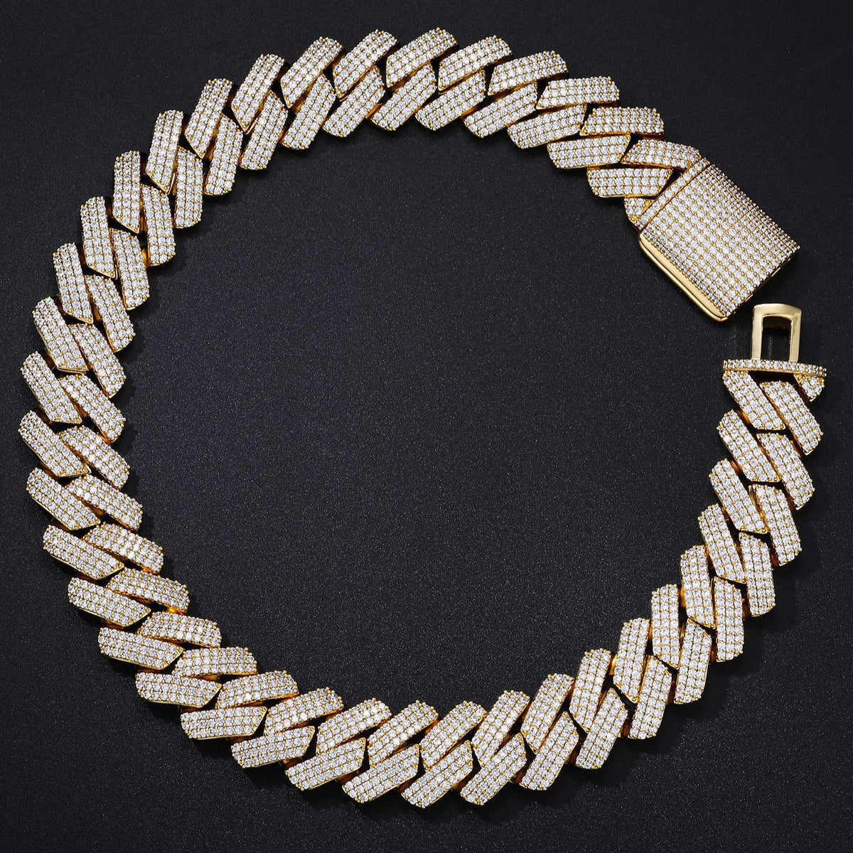 Iced Out 25mm Cuban Link Chain Necklace or Bracelet with 5A Cubic Zirconia for Men and Women product image