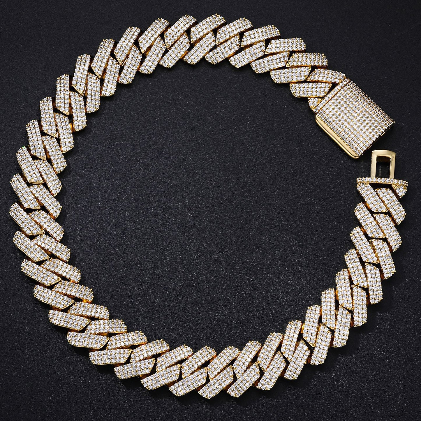 Iced Out 25mm Cuban Link Chain Necklace or Bracelet with 5A Cubic Zirconia for Men and Women product image