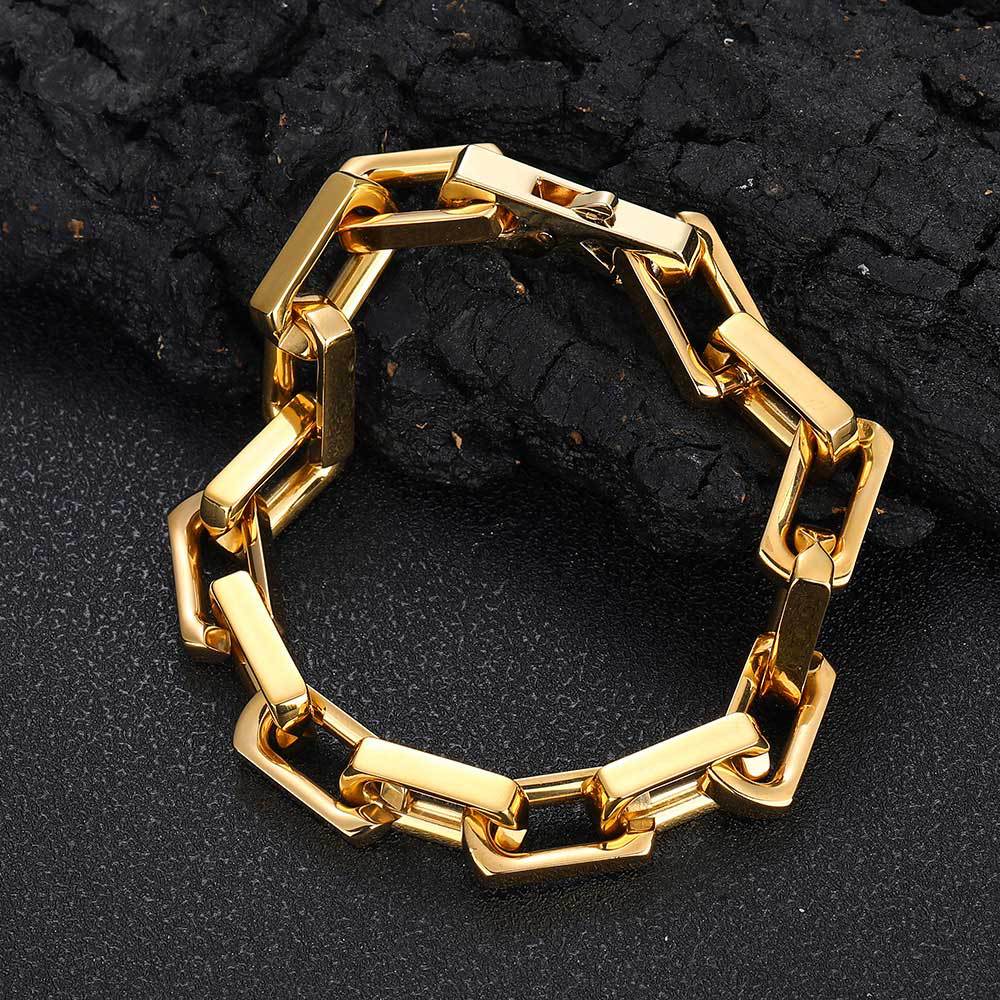9 mm Polished Bamboo Link Stainless steel Bracelet - CHA261 product image