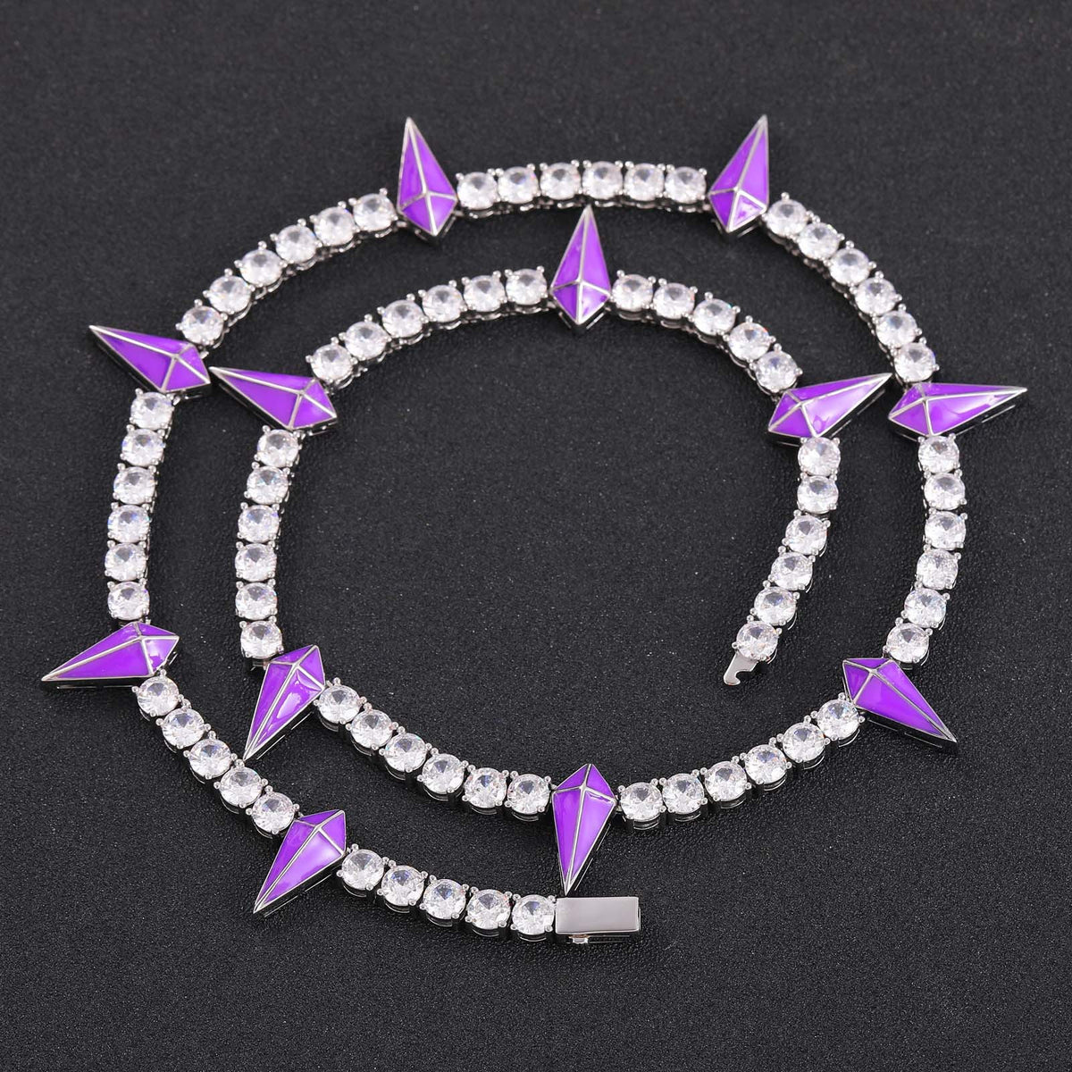 Hip Hop Tennis Chain Panther Cubic Zirconia Necklace for Men product image