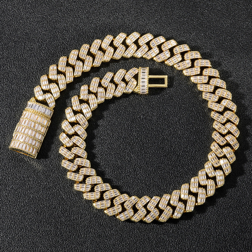 Hip Hop Light Luxury Fashion Cubic Zirconia Necklace for Men