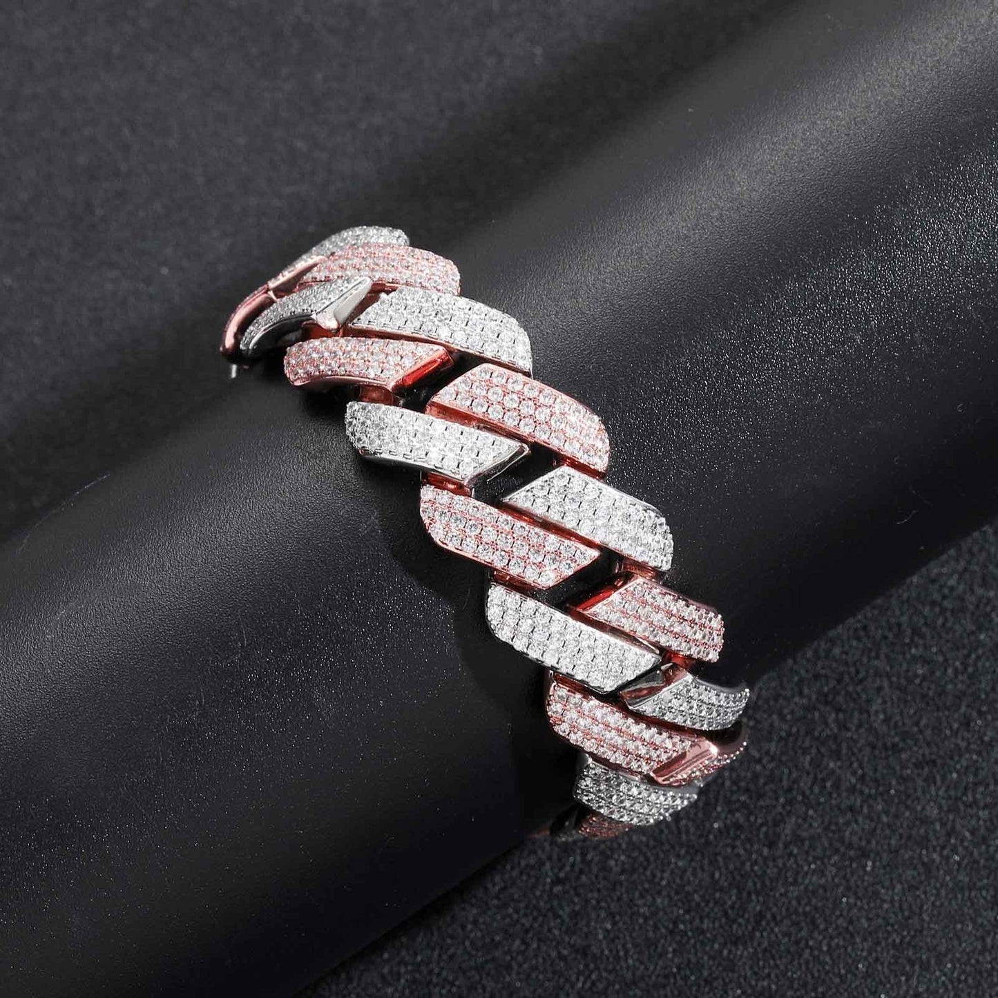 Hip Hop Minimalist Cuban Link Cubic Zirconia Bracelet for Men