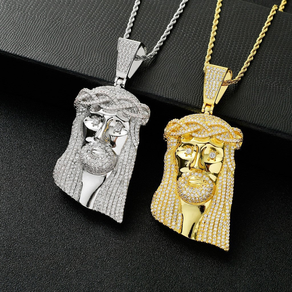 Hip Hop Vintage Fashion Cubic Zirconia Pendant Necklace for Men and Women