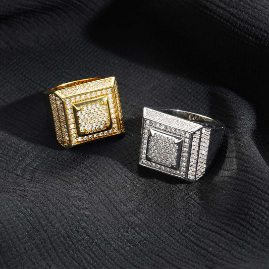 Hip Hop Light Luxury Cross Cubic Zirconia Pendant Necklace for Men