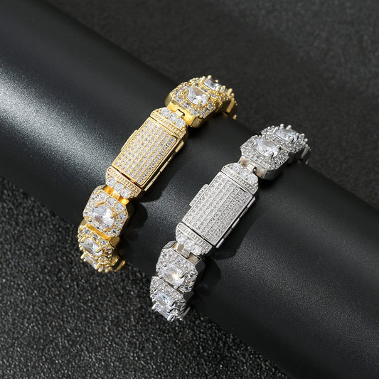 Iced Link Cubic Zirconia Bracelet for Men