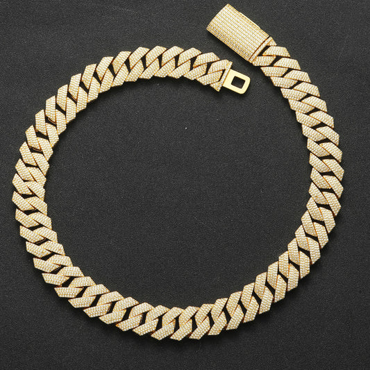 Hip Hop Vintage Cuban Link Copper Necklace for Men