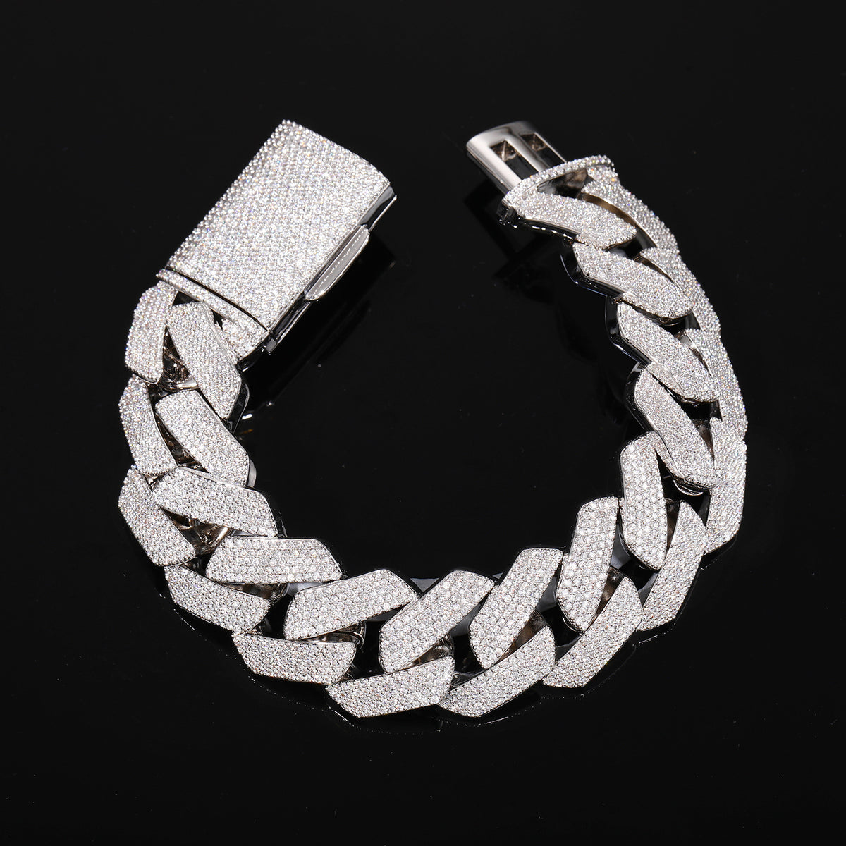 Iced Out Moissanite Cuban Link Bracelet for Men and Women product image