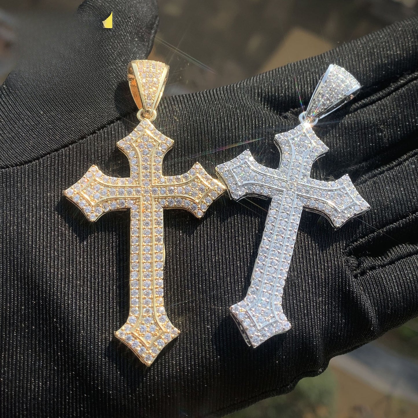Iced Out Cross Pendant Necklace