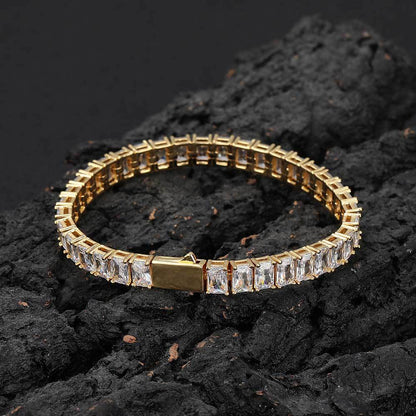 6 mm Rectangular CZ Tennis Copper Bracelet - CHA270