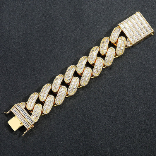 Hip Hop Cuban Link Copper Bracelet for Men