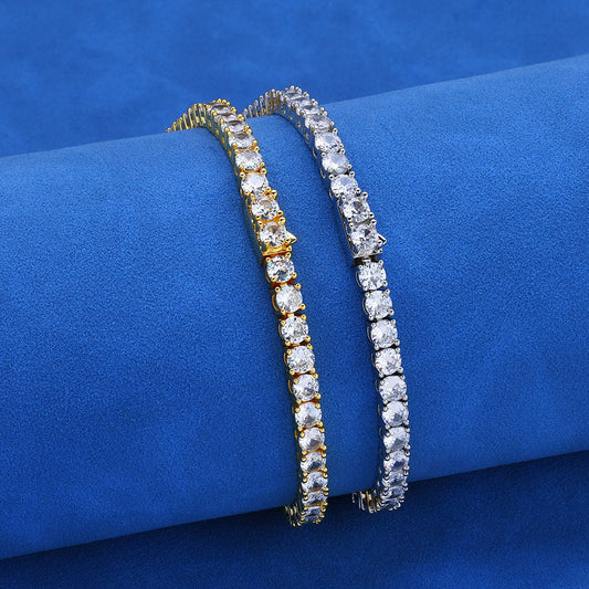 3-5 mm Round CZ Tennis Copper Bracelet - CHA133 product image