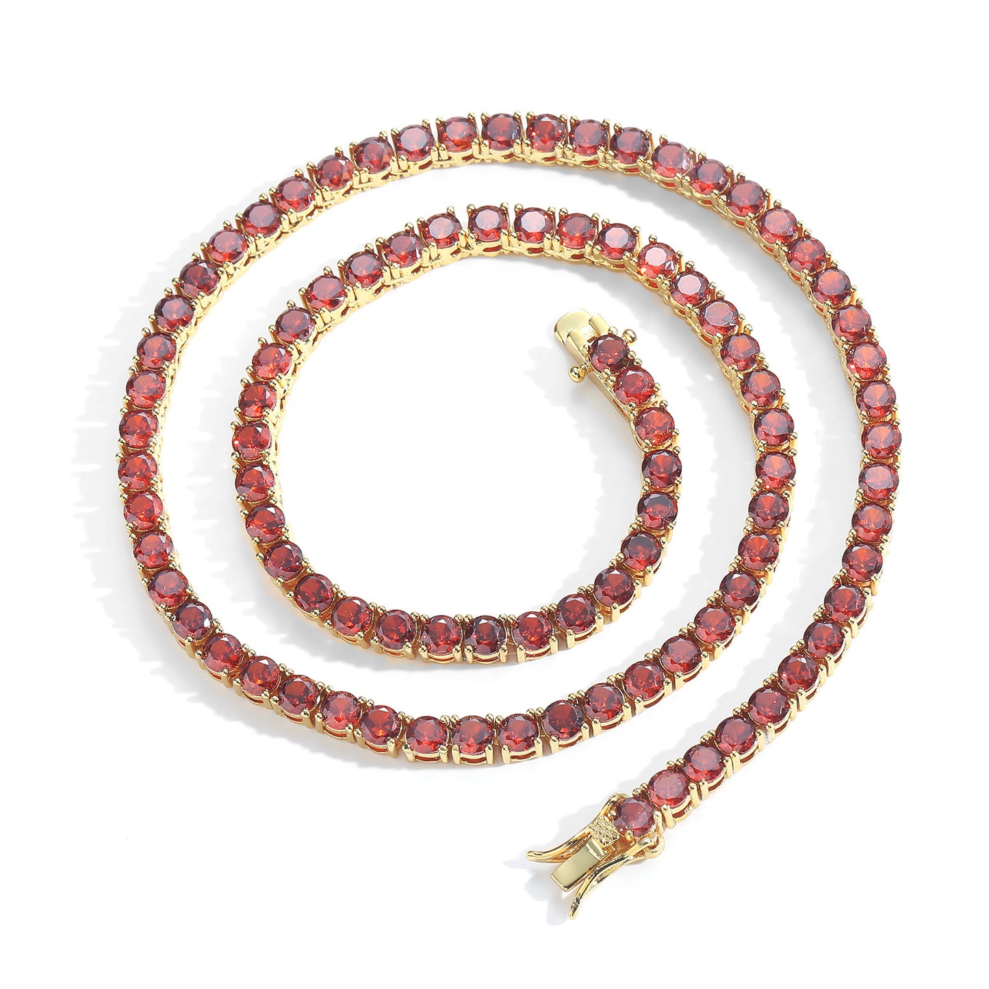 Hip Hop Light Luxury Tennis Chain Cubic Zirconia Necklace for Men