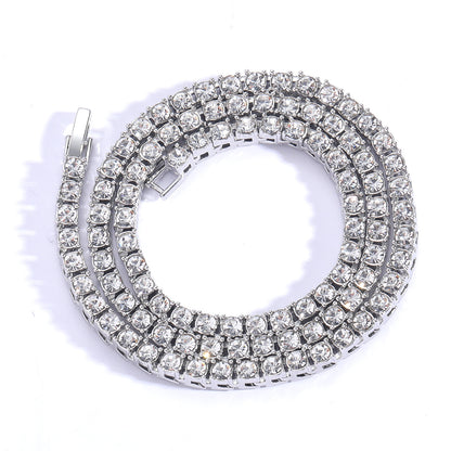 Hip Hop Tennis Chain Alloy Necklace for Men