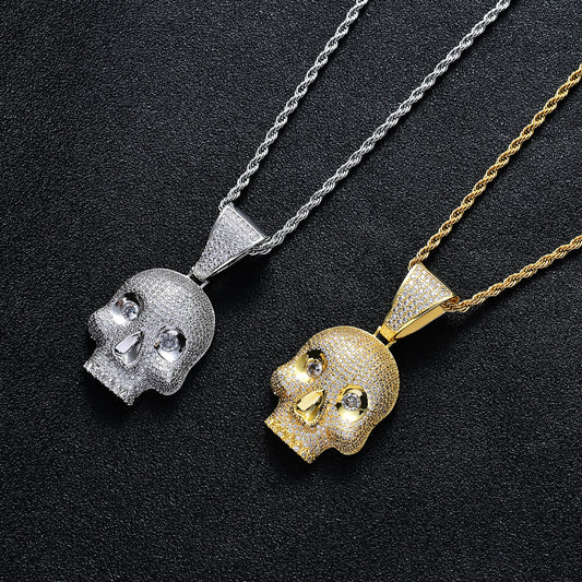 Hip Hop Fashion Cubic Zirconia Pendant Necklace for Men and Women