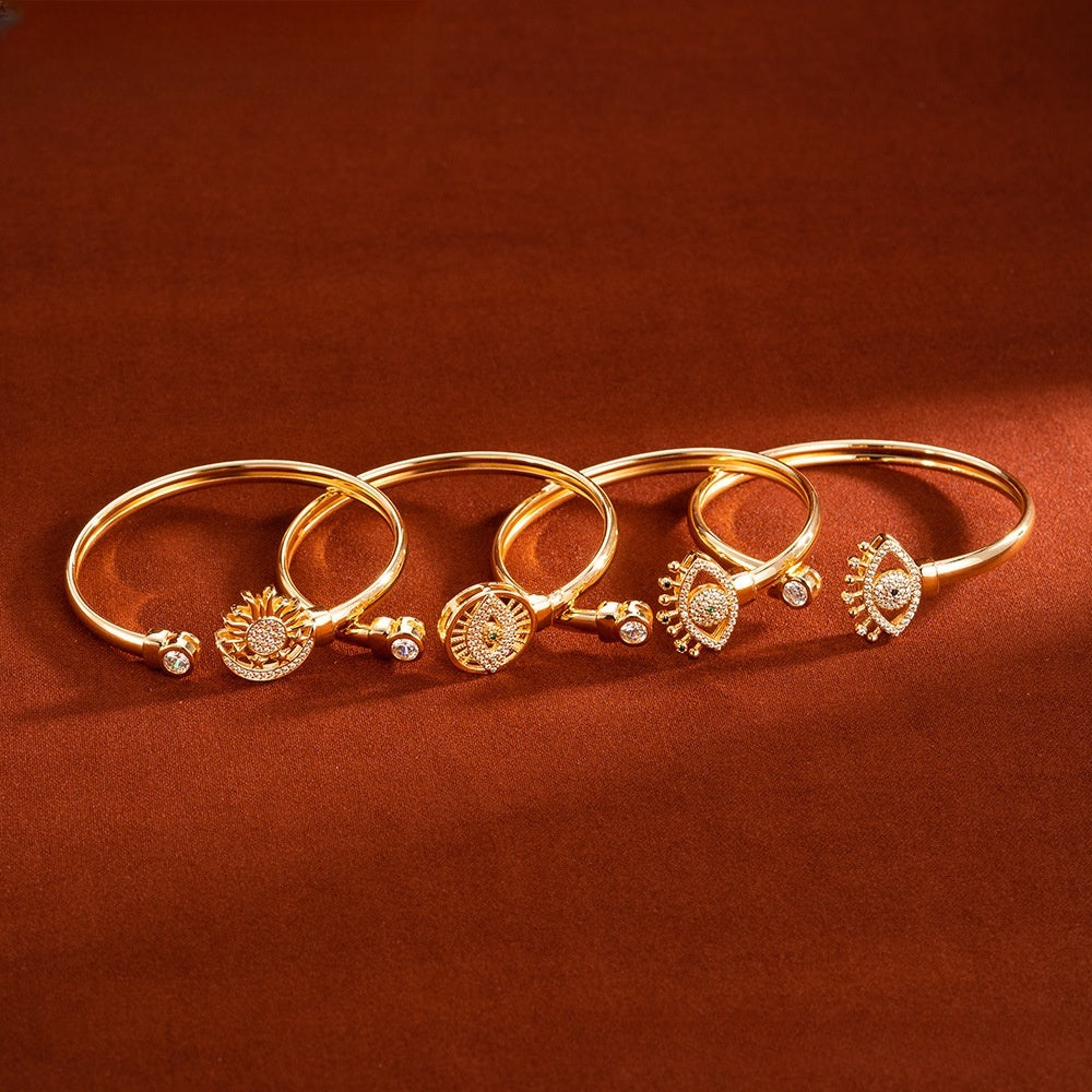 Minimalist Evil Eye Bracelet for Women
