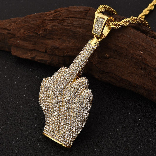 Hip Hop Fashion Alloy Pendant Necklace for Men and Women