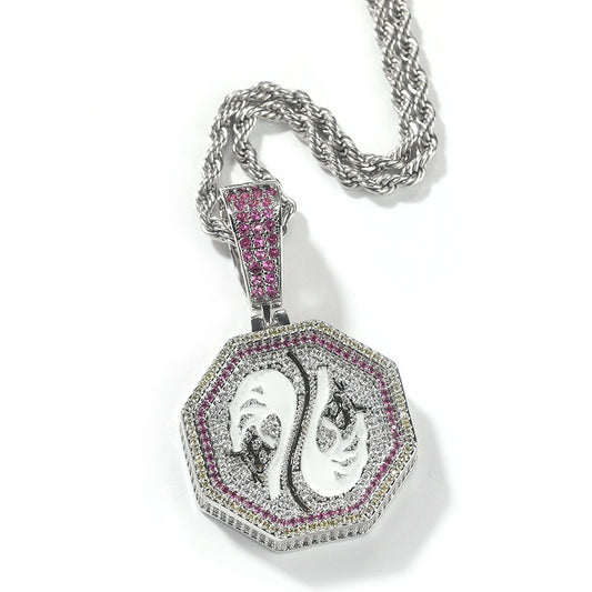 Zodiac Animal Pendant Necklace with Cubic Zirconia Twisted Chain for Women