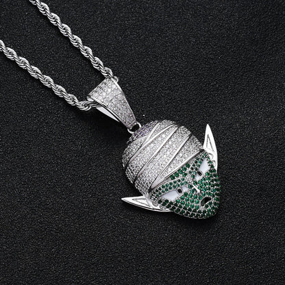 Hip Hop Dragon Copper Pendant Necklace for Men and Women
