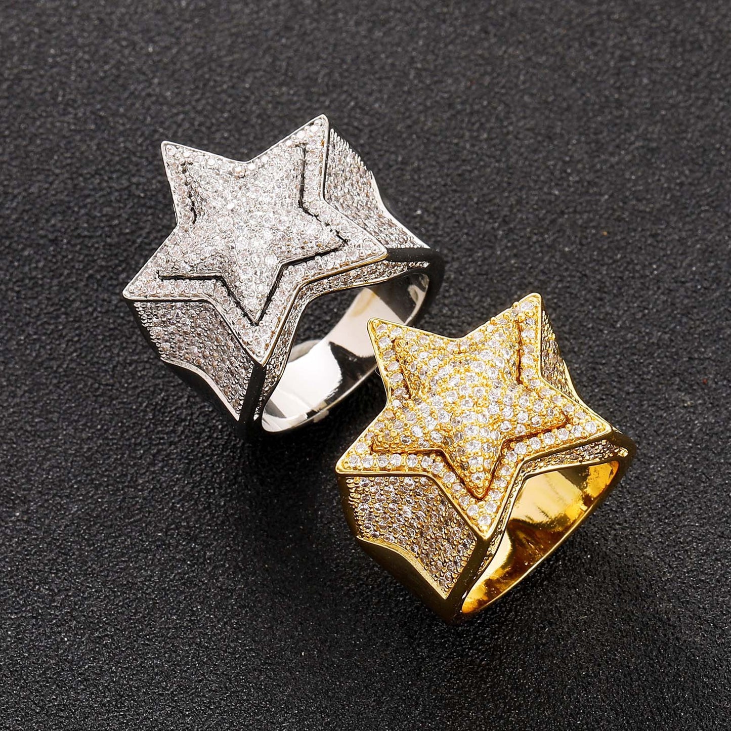 Star Cubic Zirconia Ring for Men
