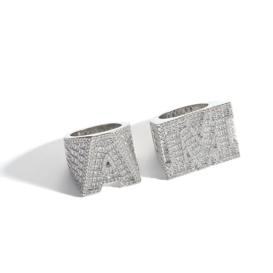 Light Luxury Fashion Cubic Zirconia Ring for Men