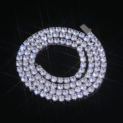 3-5 mm Round CZ Tennis Copper Necklace - CHA005