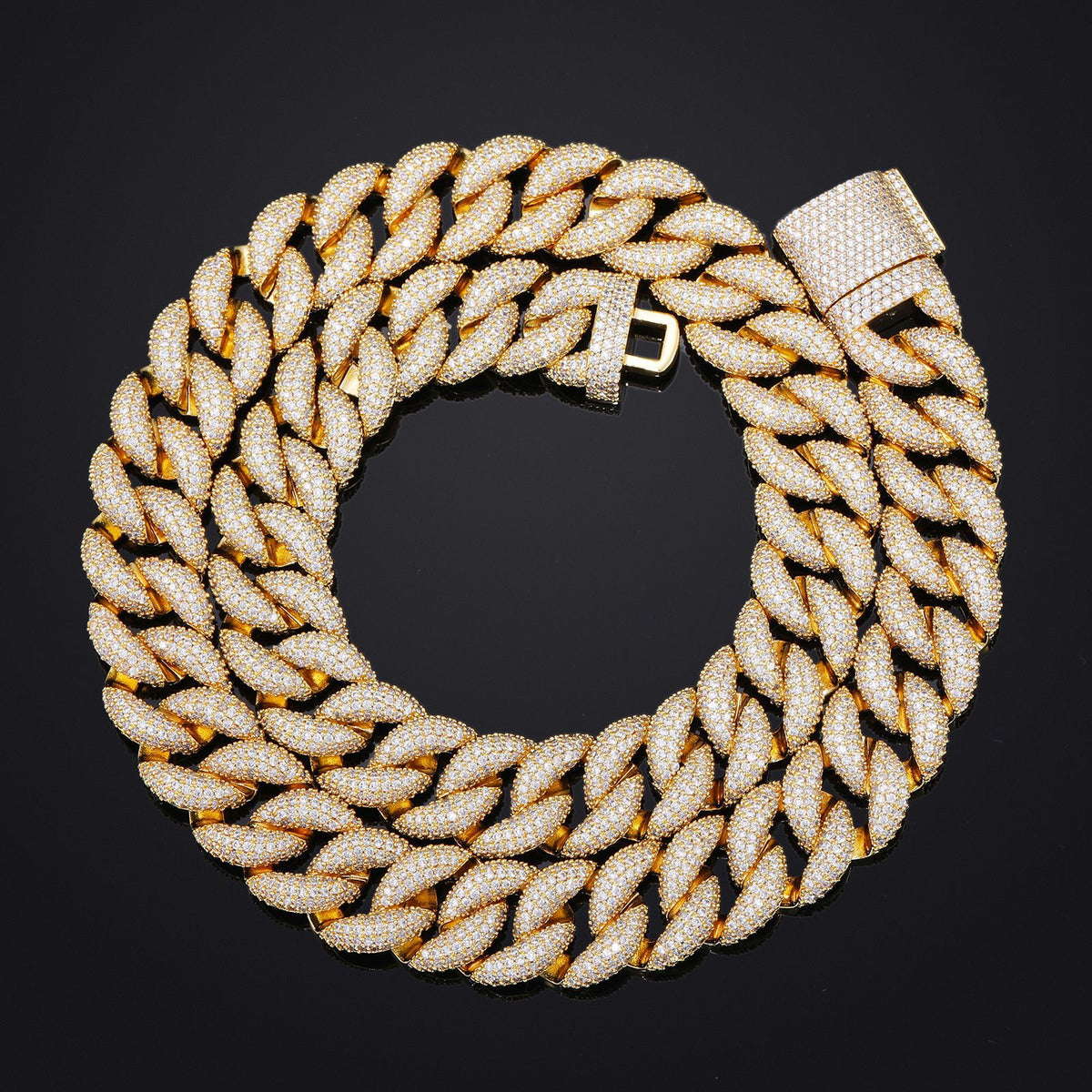 Iced Out Cuban Link Bracelet, Pavé Zircon Hip Hop Curb Chain, Unisex product image
