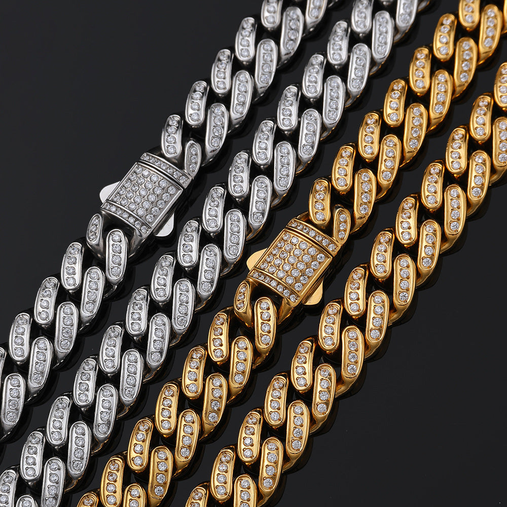12 mm Iced Cuban Necklace or Bracelet - CHA477 product image