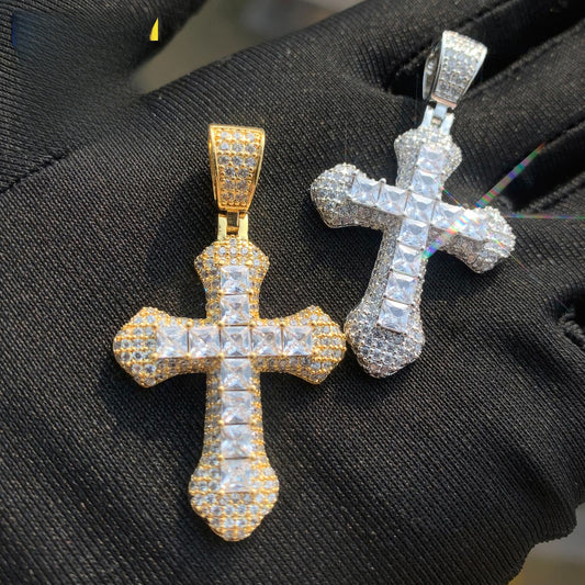 Iced Out Cross Pendant Necklace
