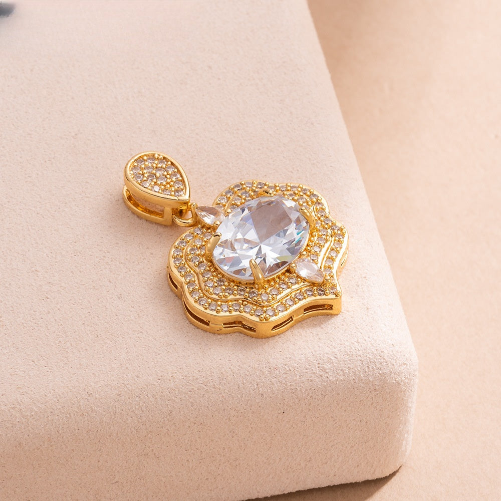 Vintage Flower Pendant Necklace for Women