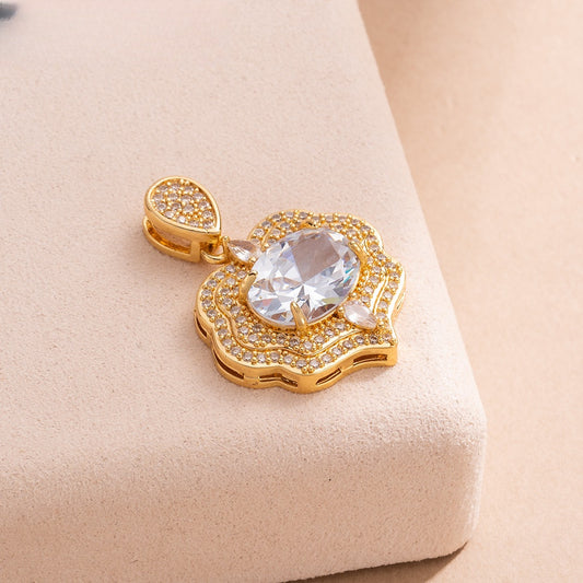 Vintage Flower Pendant Necklace for Women