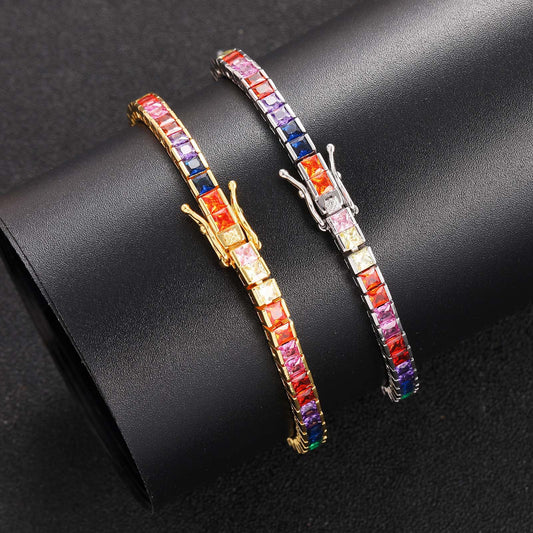 Hip Hop Cuban Link Cubic Zirconia Bracelet for Men