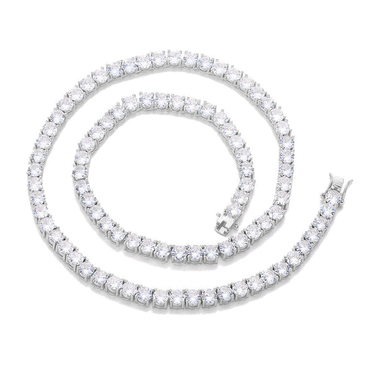 6mm Iced Out Tennis Chain Bracelet & Necklace, Unisex Zircon Statement Chain