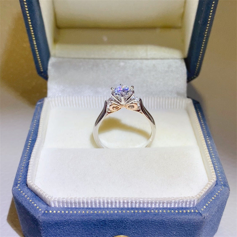 Butterfly Moissanite Ring for Women, Solitaire Engagement Ring, 1 Carat 2 Carat 3 Carat Promise Ring product image
