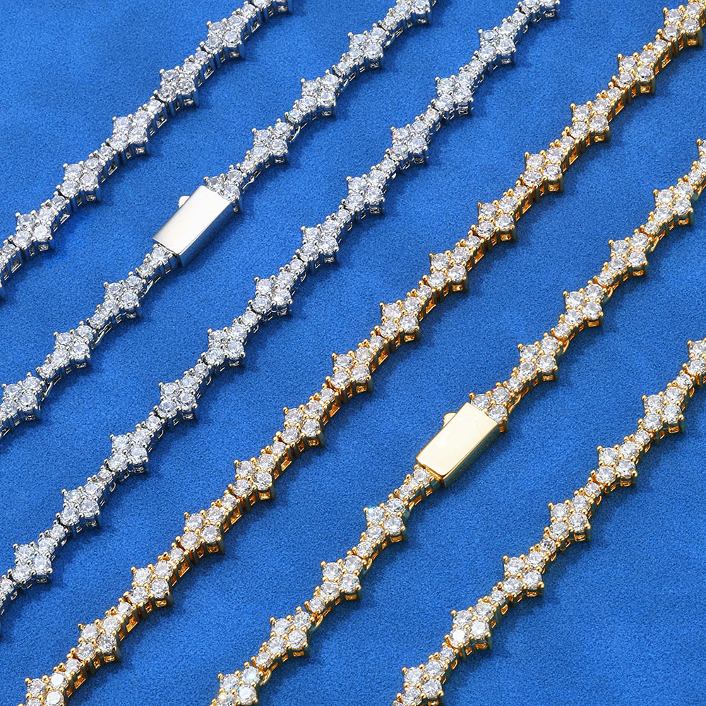 6.5 mm Zigzag CZ Tennis Copper Necklace or Bracelet - CHA258 product image