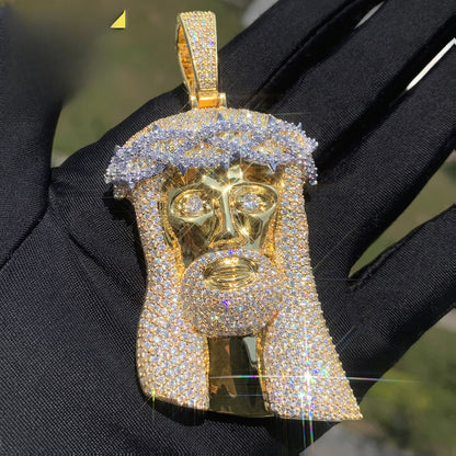 Iced Out Jesus Pendant Necklace for Men
