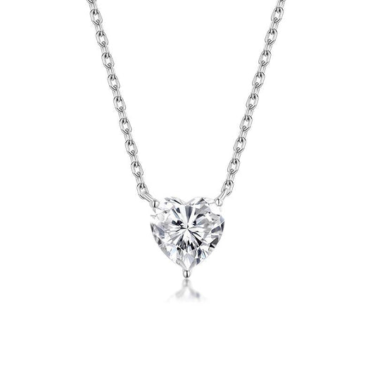 Heart Pendant Necklace for Women, Sparkling Crystal Heart Chain, Everyday Layering Jewelry product image