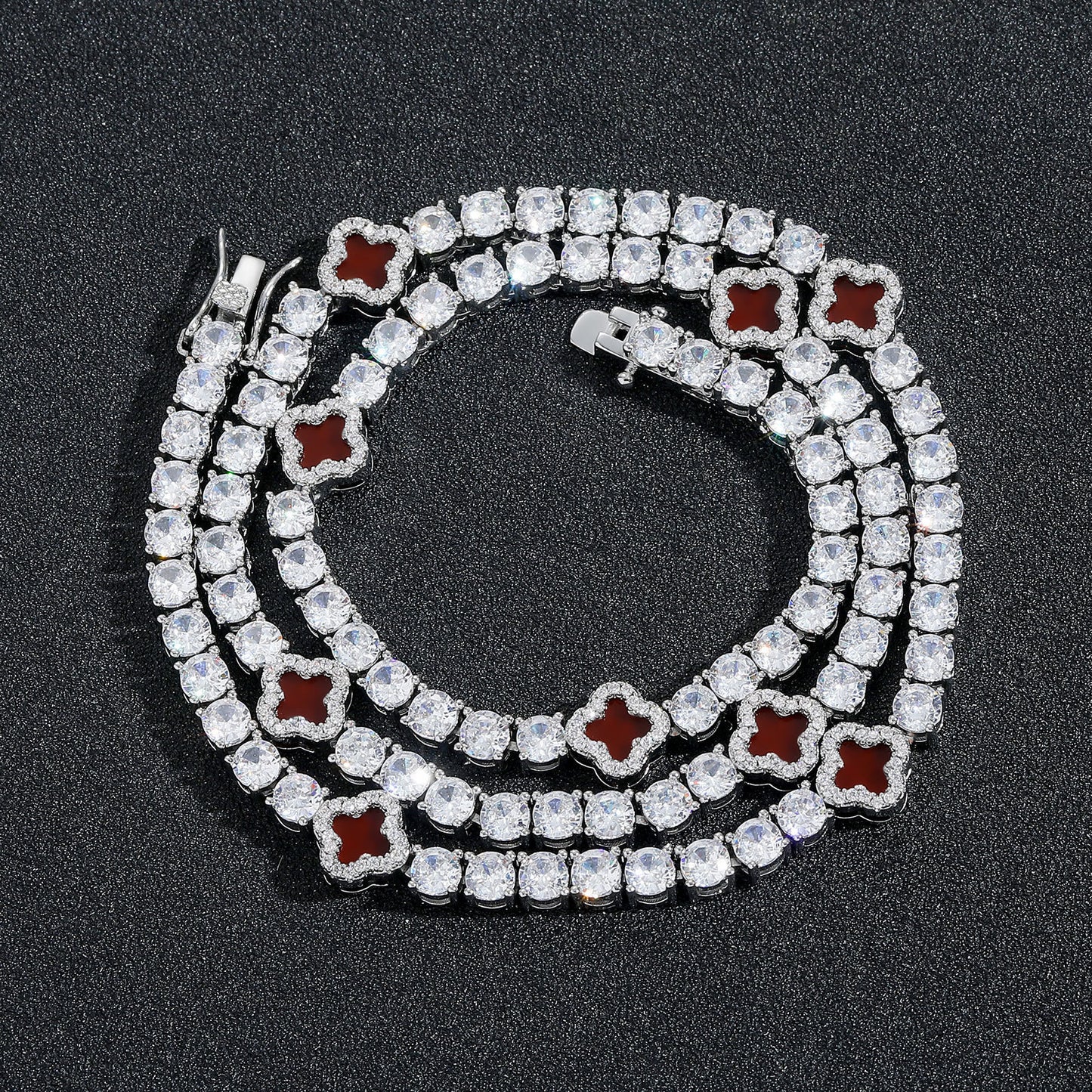 Cuban Link Bubble Cubic Zirconia Necklace for Men