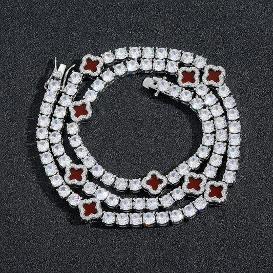 Cuban Link Bubble Cubic Zirconia Necklace for Men